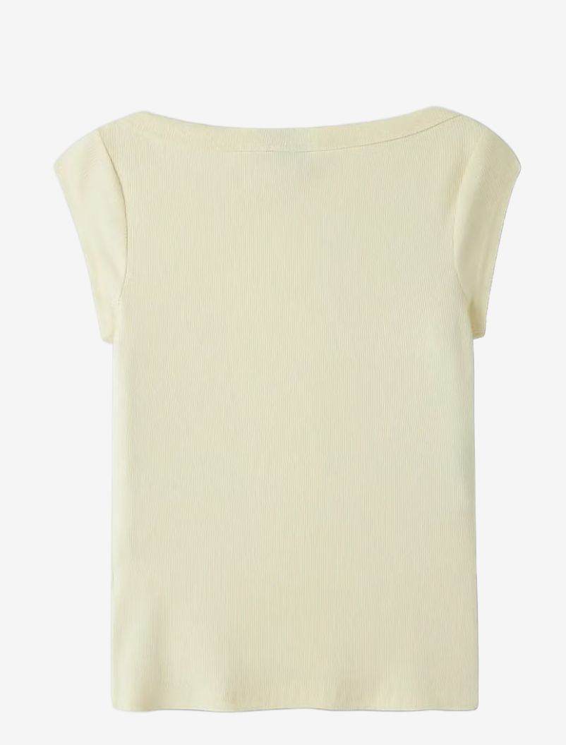 T-skjorte Kana Boatneck Pear Sorbet