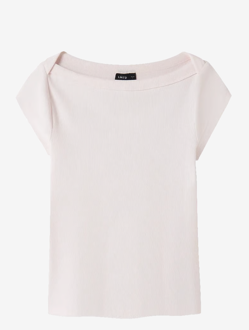 T-skjorte Kana Boatneck Pink Marshmallow