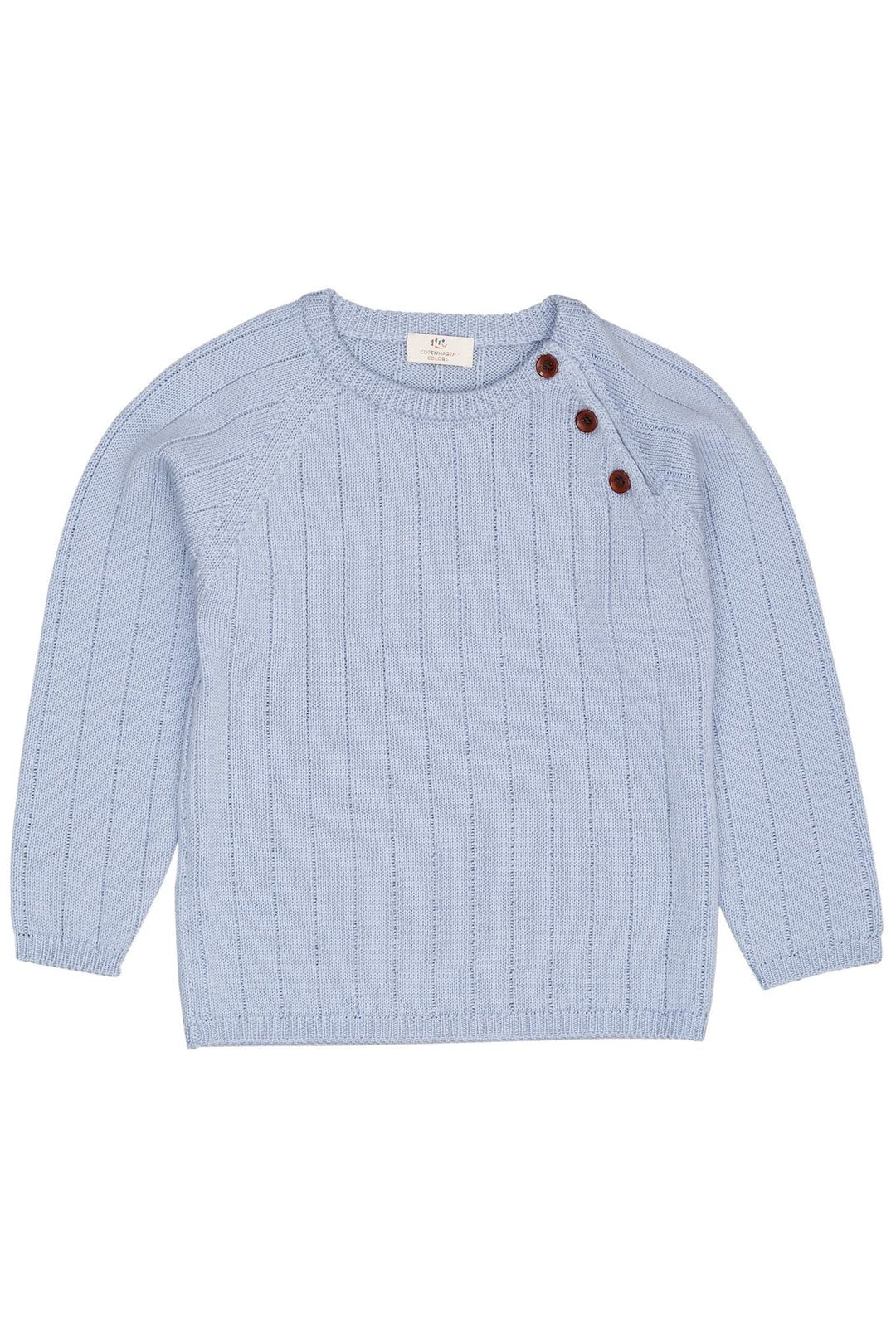 Genser Merino Knitted Dusty Blue