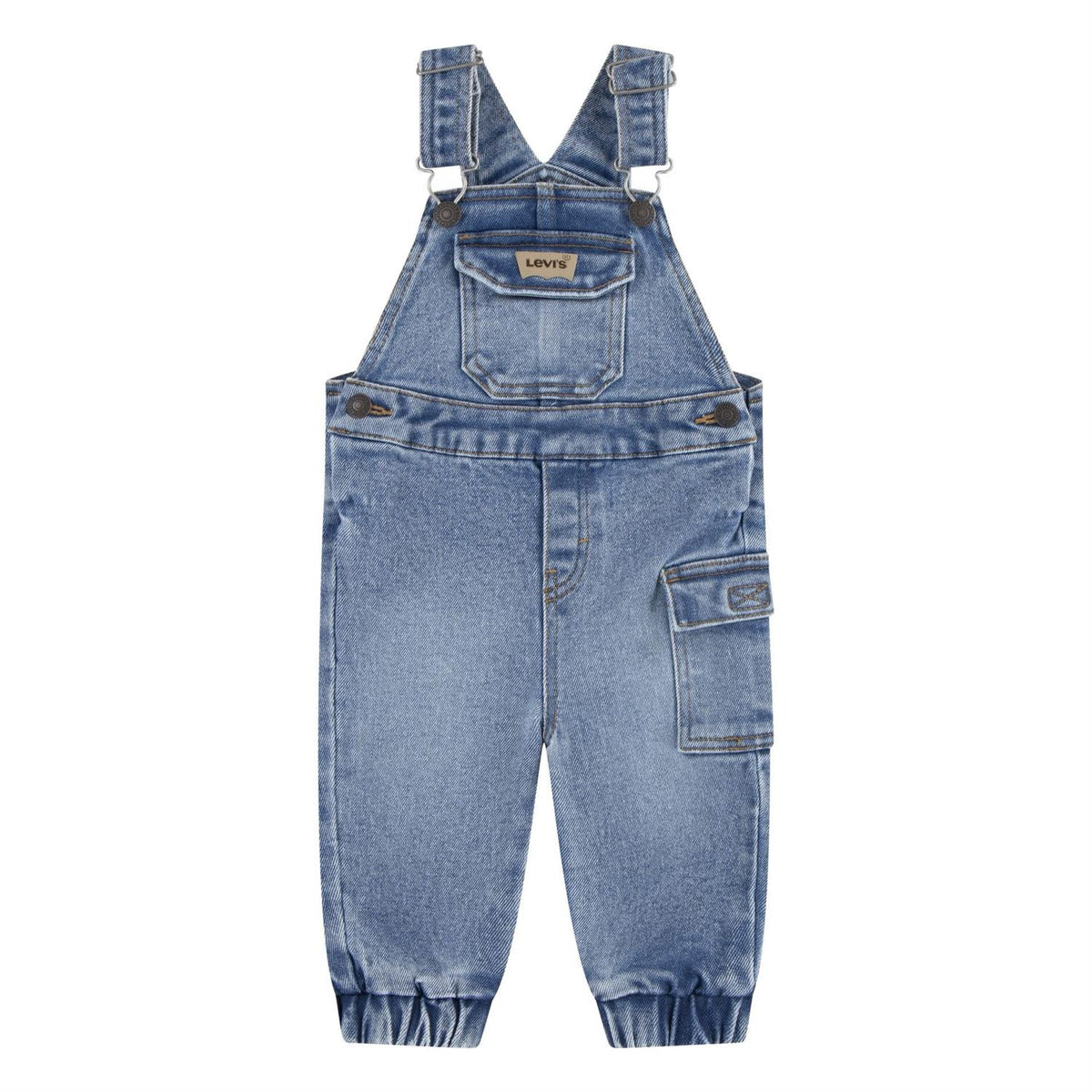 Bukse Overall Loose Fit Cargo Dusty Blue