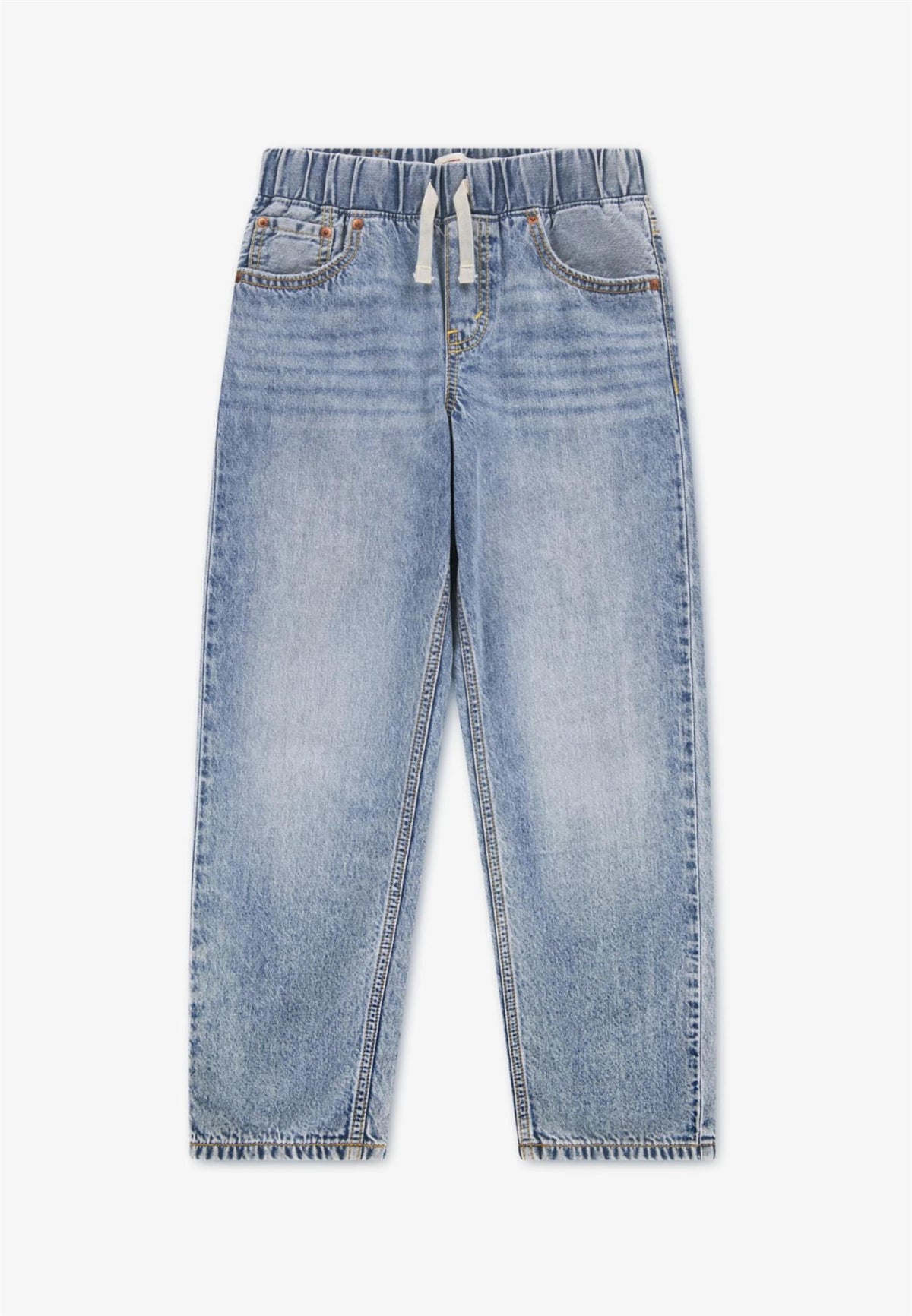 Jeans Pull-On Loose Taper From Scratch No Destruction