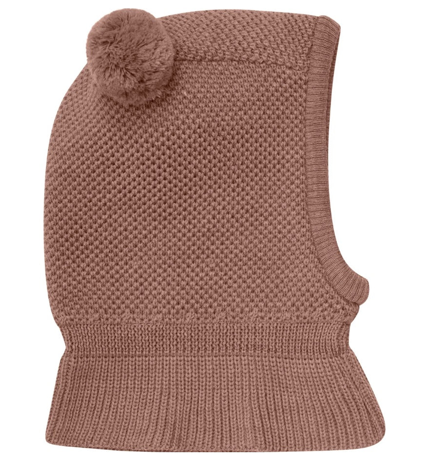 Balaclava Windstop Pompoms Burlwood