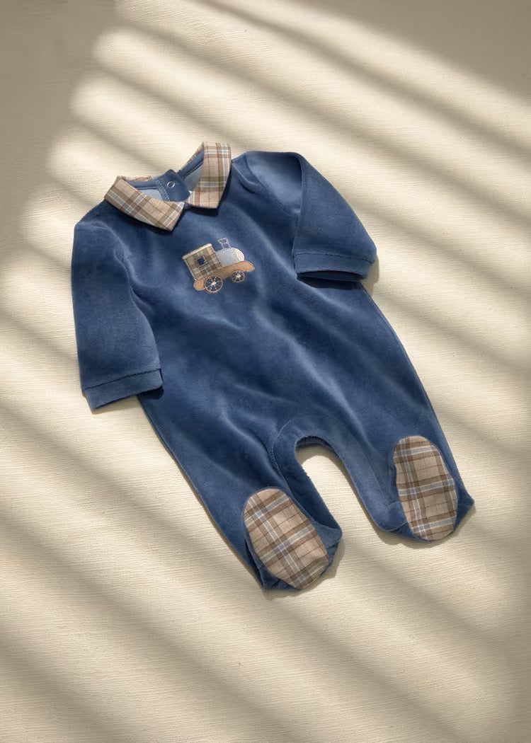 Sparkedress Velour Ruffled Blueberry