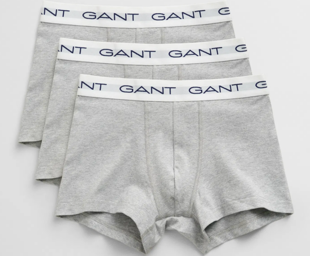 Trunk 3-Pack Boksershorts Light Grey Melange