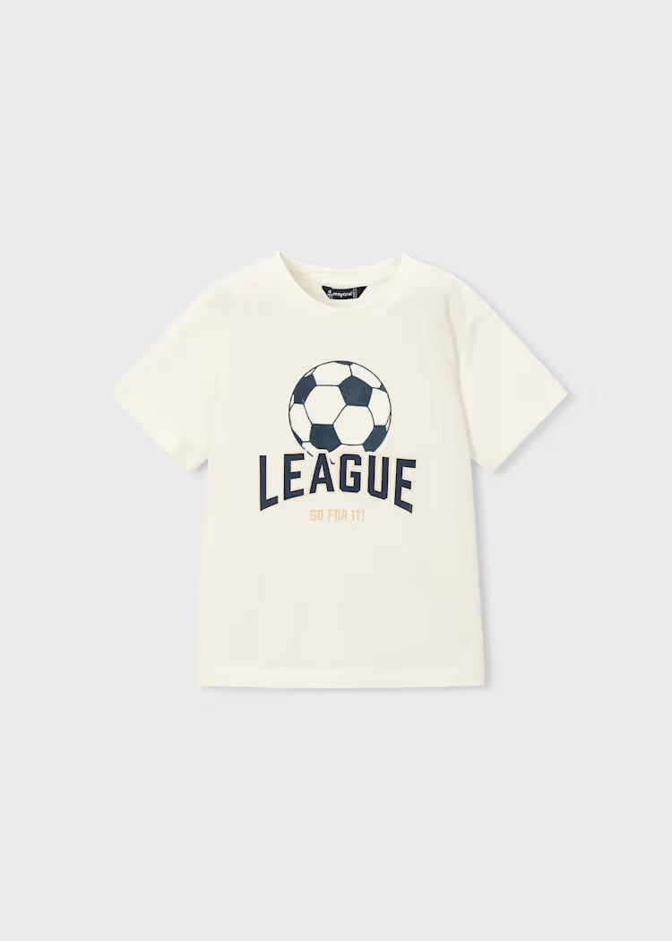 T-skjorte Football League Cream
