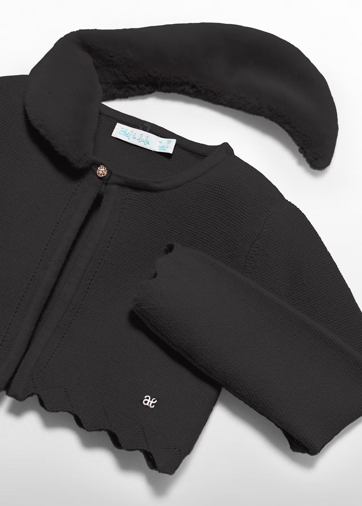 Cardigan Faux Fur Black