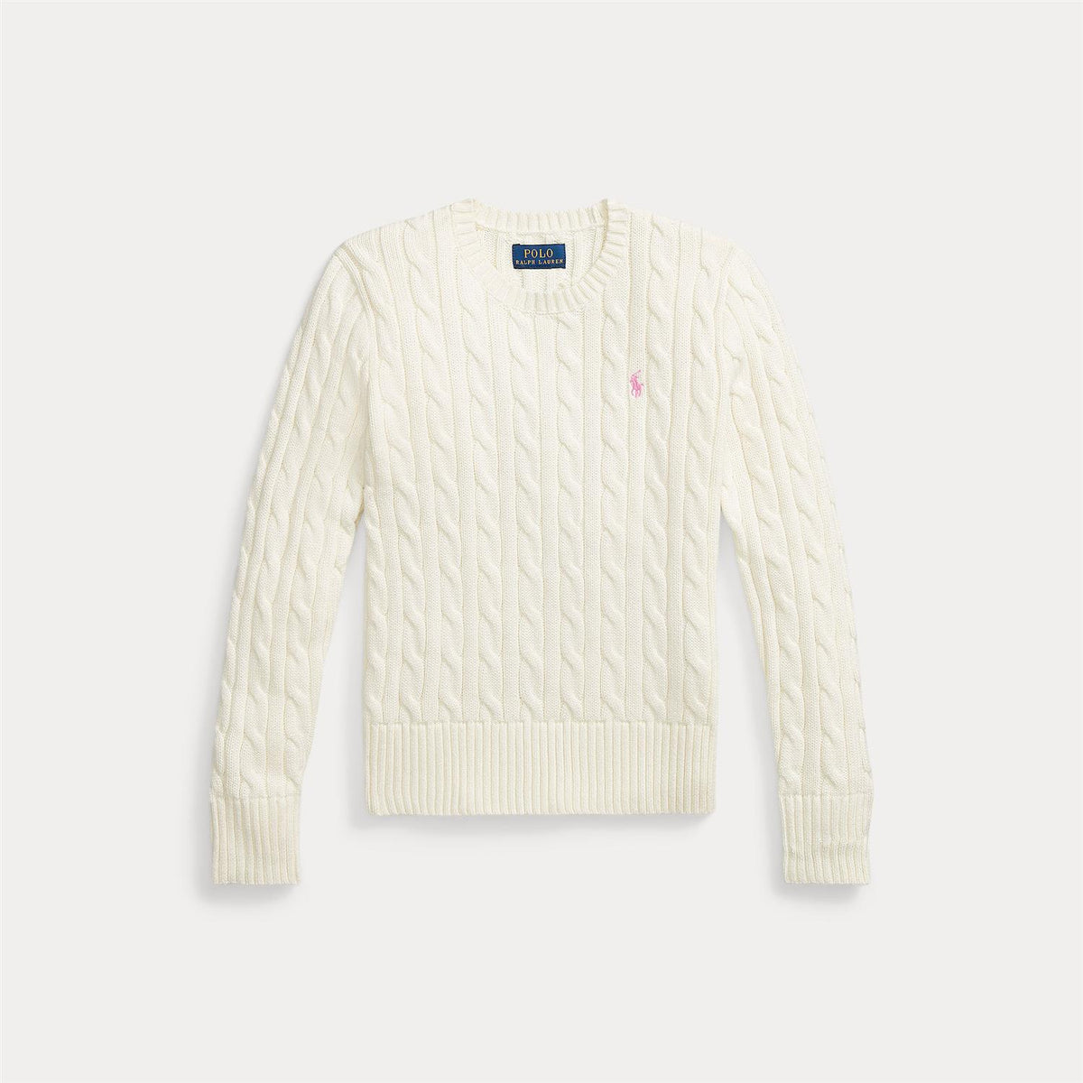 Genser Cable-Knit Cotton White