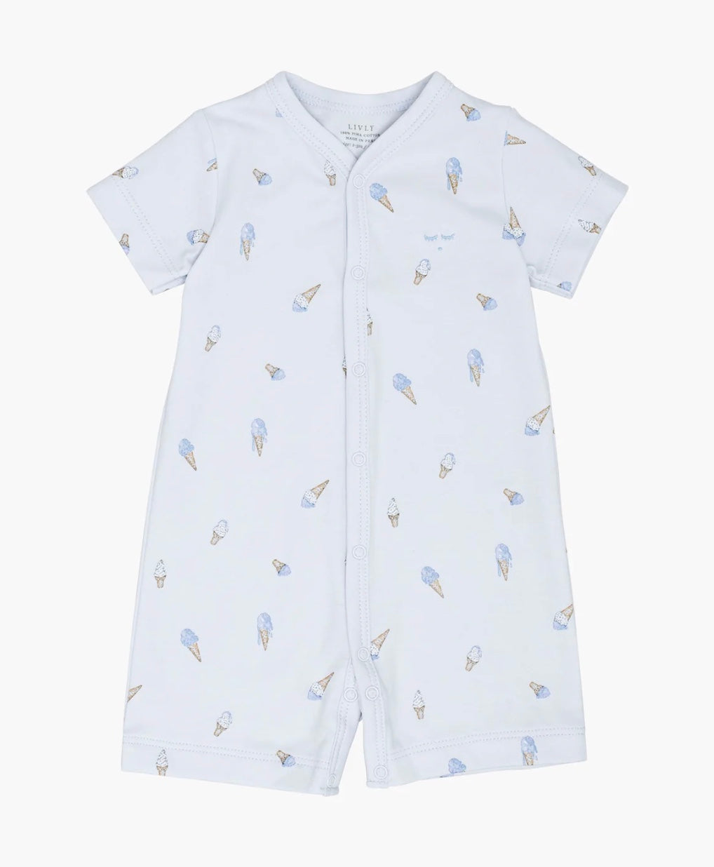Romper Ice Cream Sam Blue