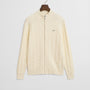 Cardigan Full Zip Kabelstrikk Cream