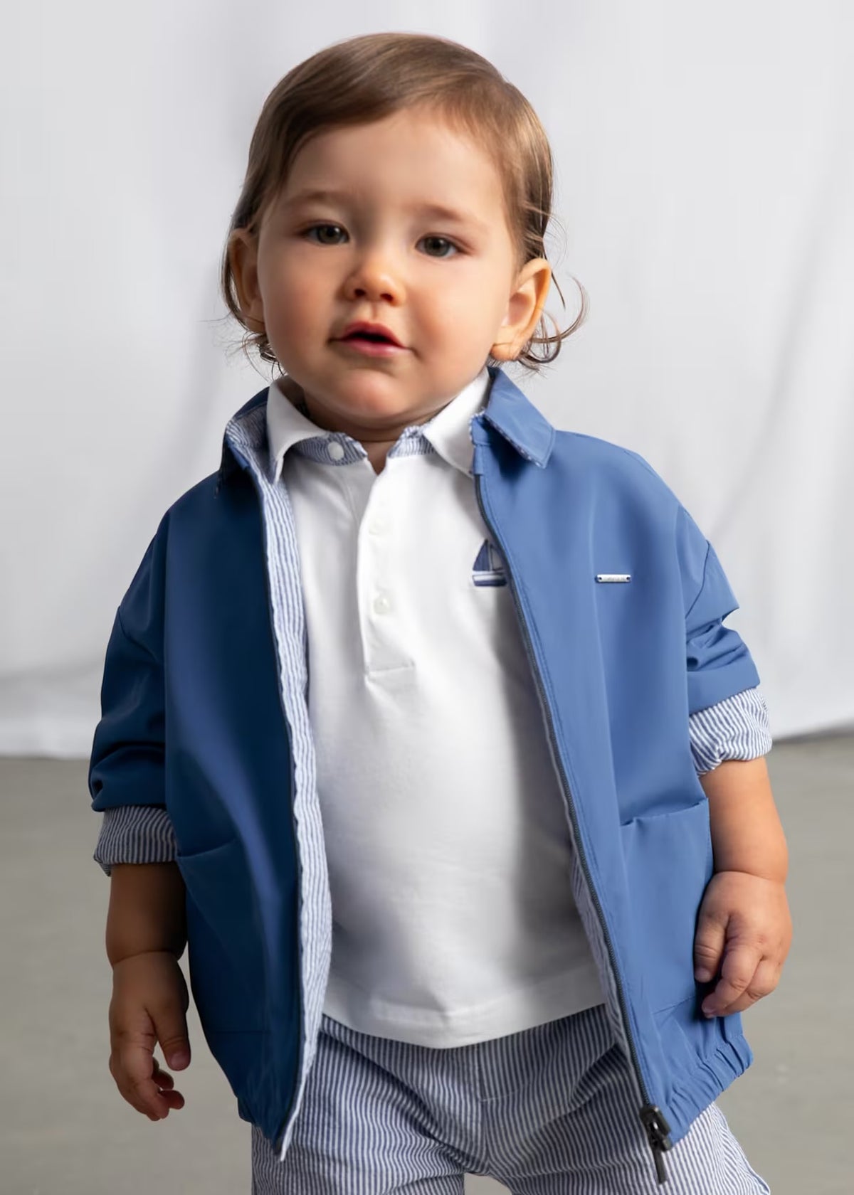 Jakke Windbreaker Reverisble Capri Blue