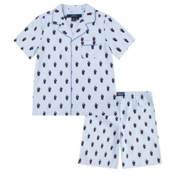 Pysj Kort Erm & Shorts White/Elite Blue