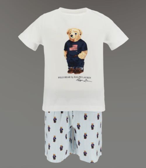 Pysj Kort Erm & Shorts White/Elite Blue