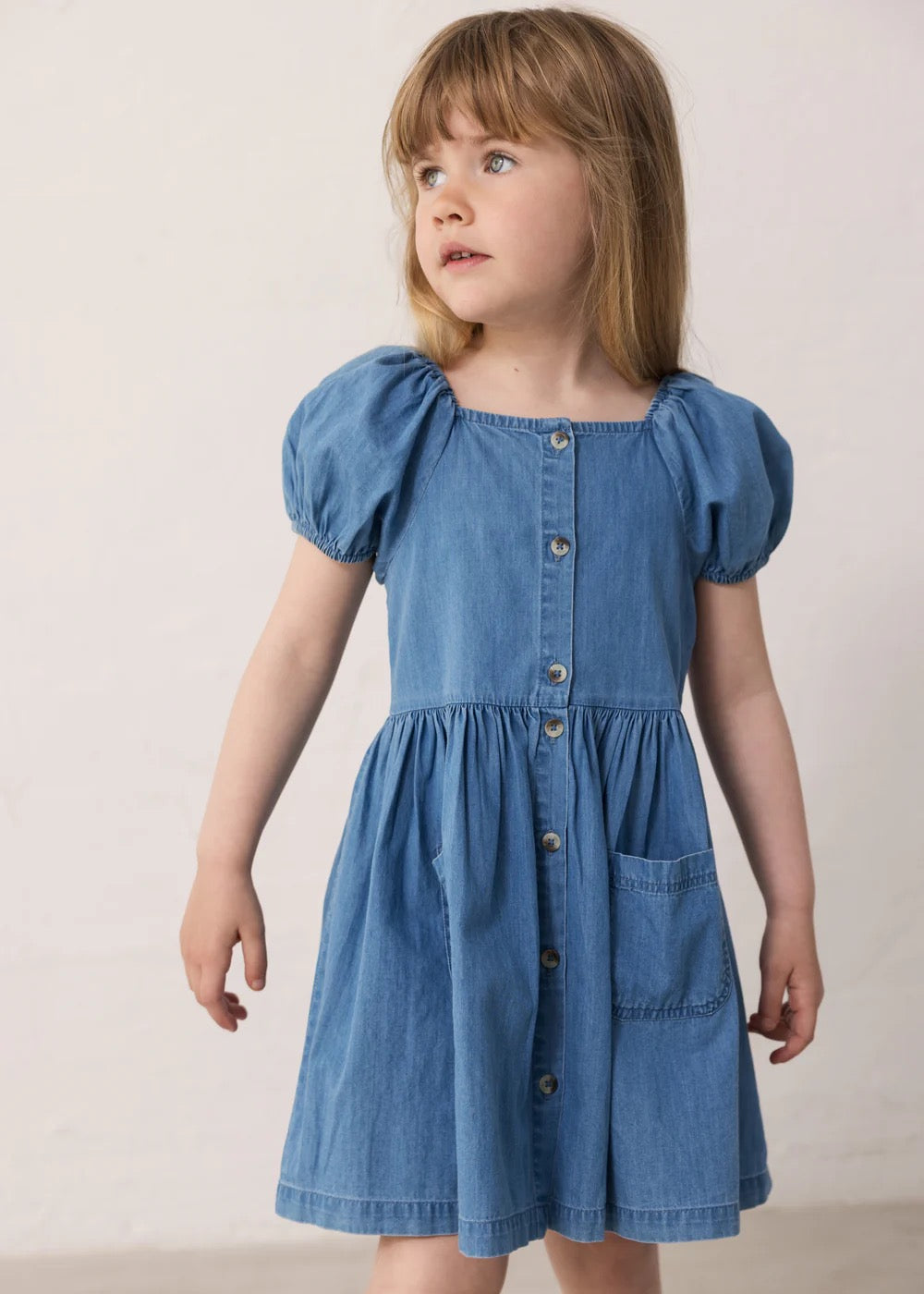 Kjole Light Denim Davery Blue Denim