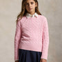 Genser Cable-Knit Cotton Pink