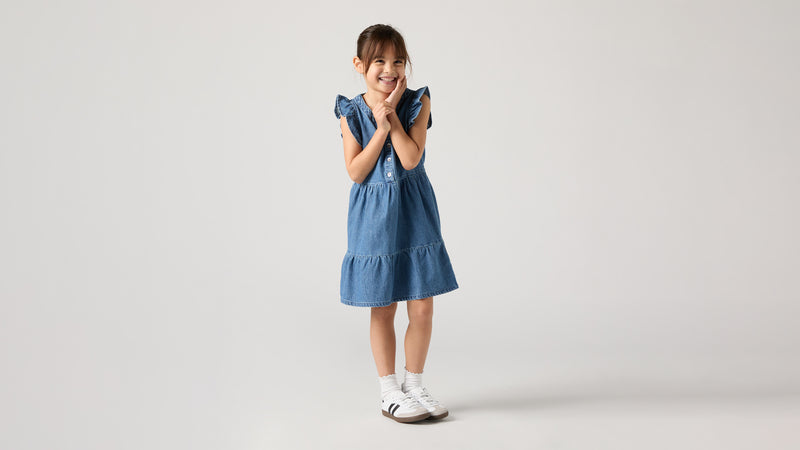 Kjole Lutter Sleeve Button Dance Around