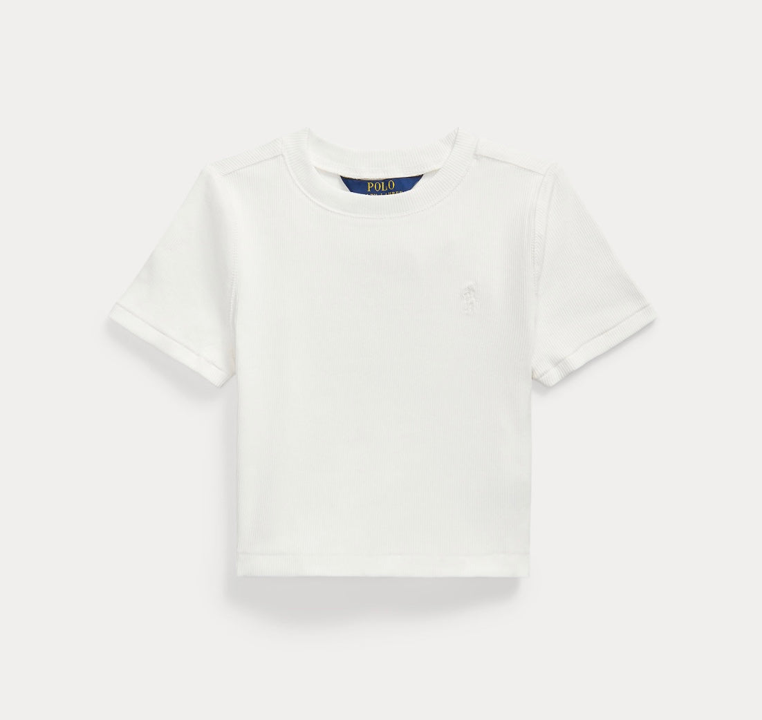 T-skjorte Ribbed Boxy White