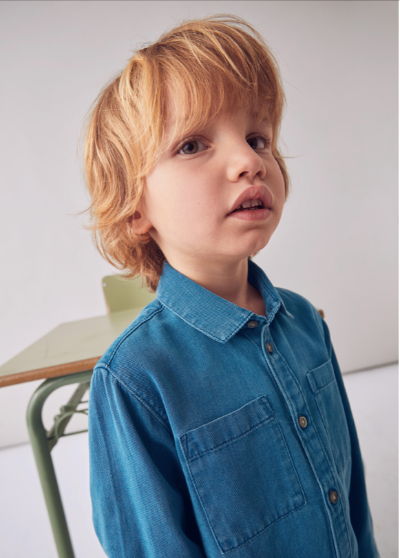 Skjorte Soft Denim Medium Blue