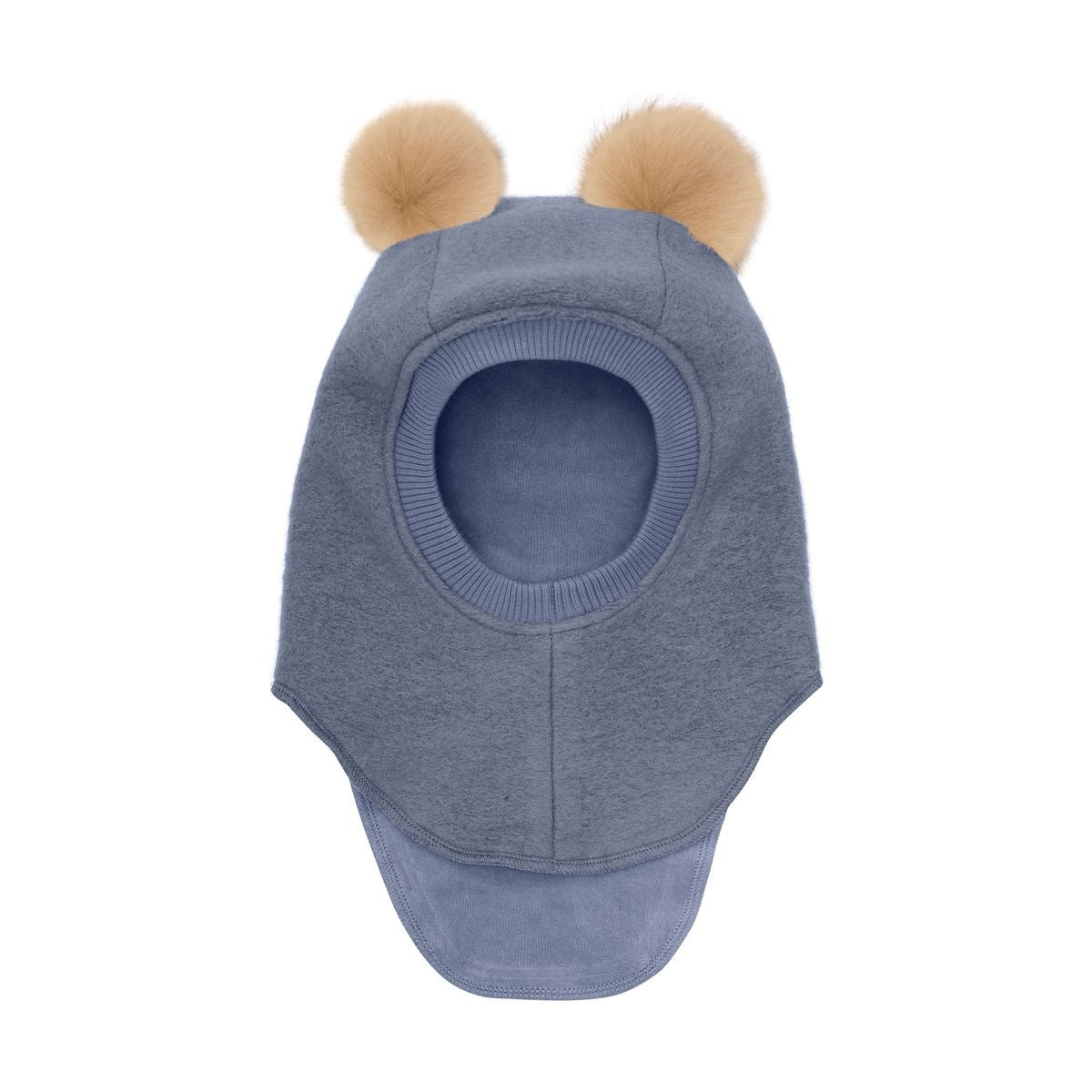 Balaclava Wool Alpaca Pompoms Folkstone Gray