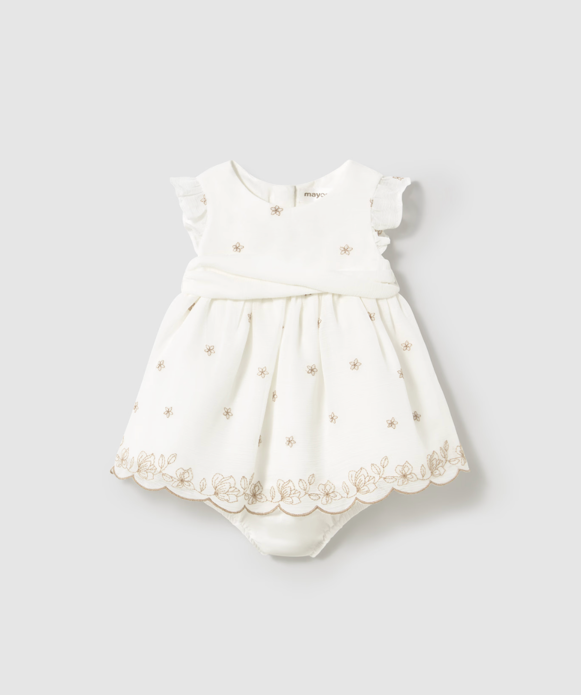 Kjole Blomster Cream Lime