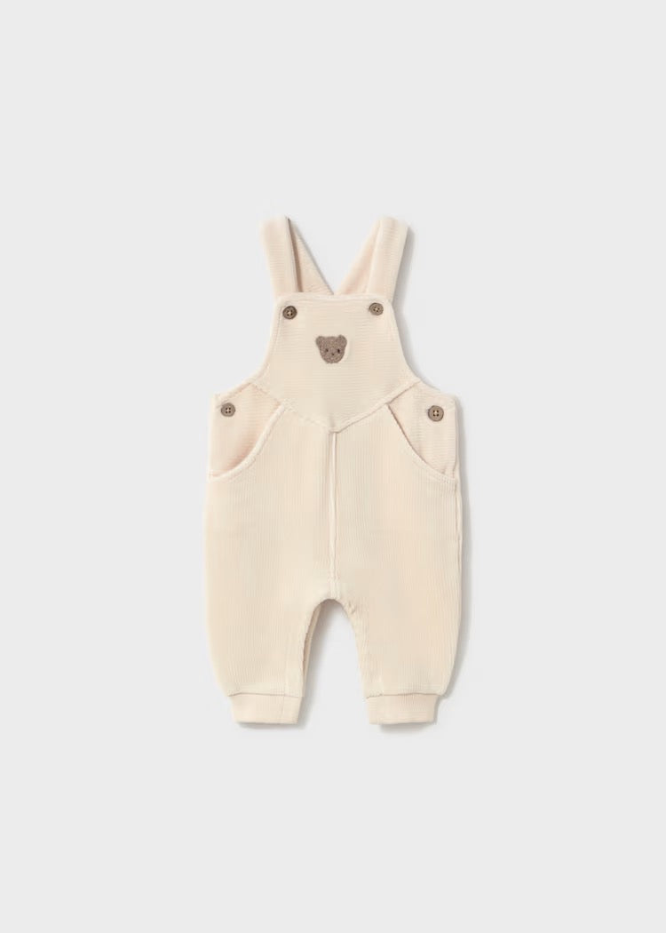 Bukse Overall Corduroy White