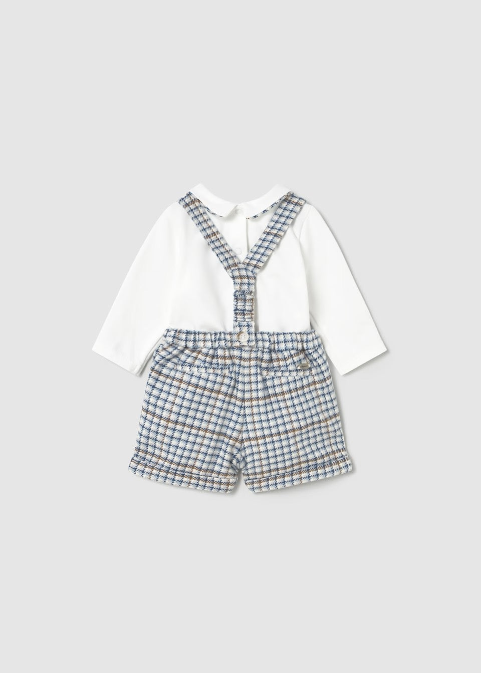 Sett Checked Dungarees Bluebell