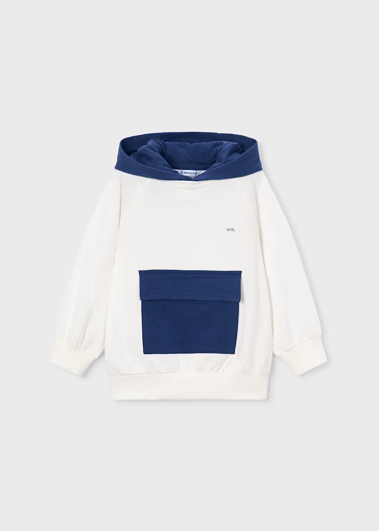 Genser Hoodie Combination Cream/Blue