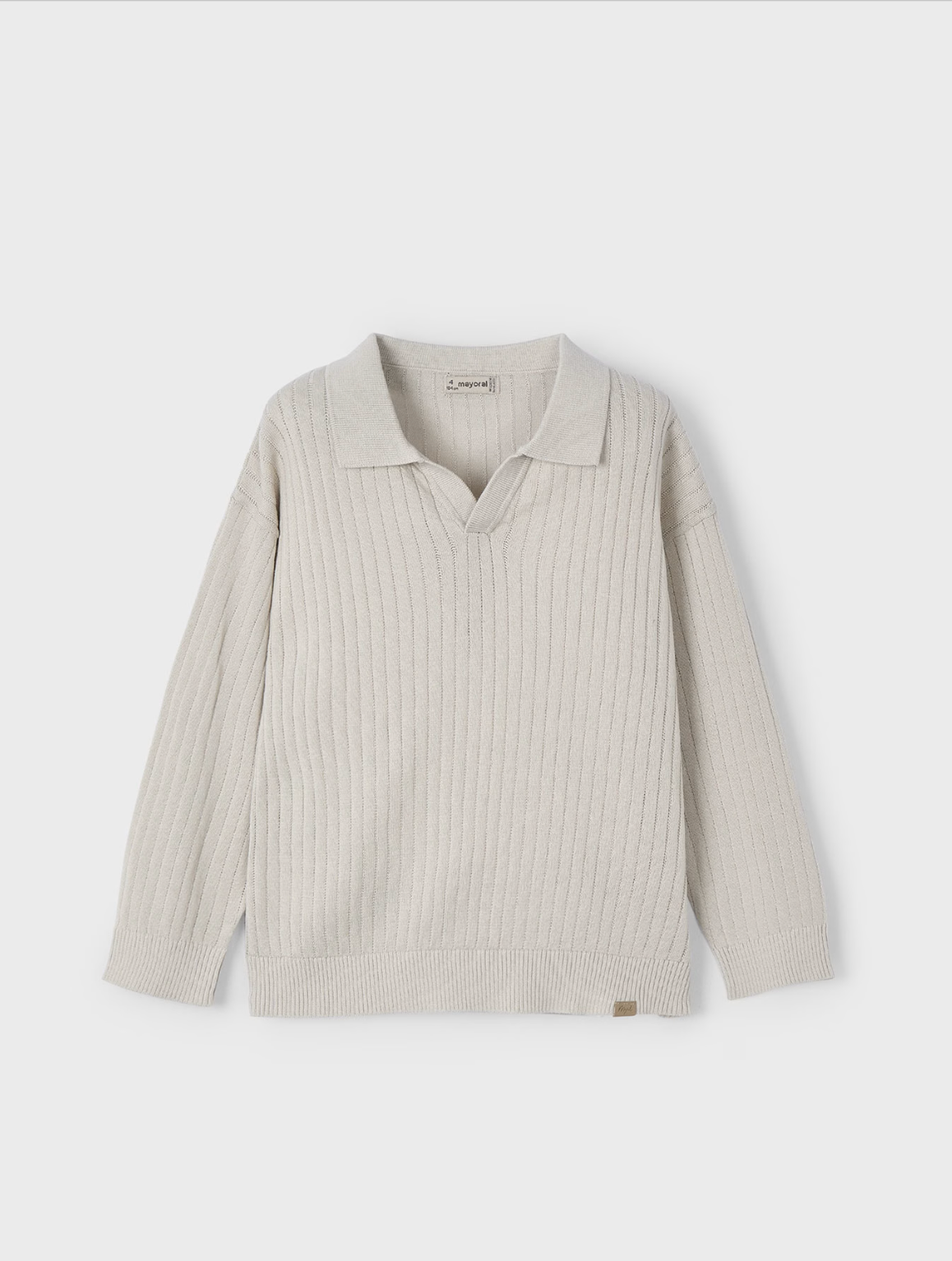 Genser Polo Neck Jumper Bone