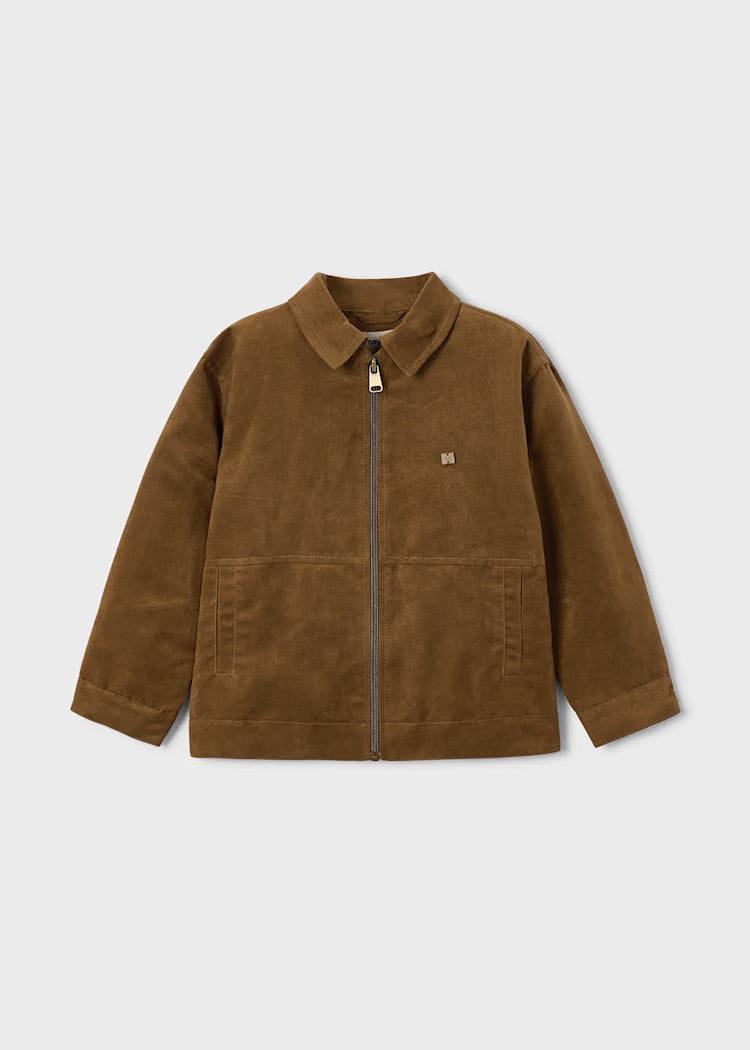 Jakke Faux Suede Caramel