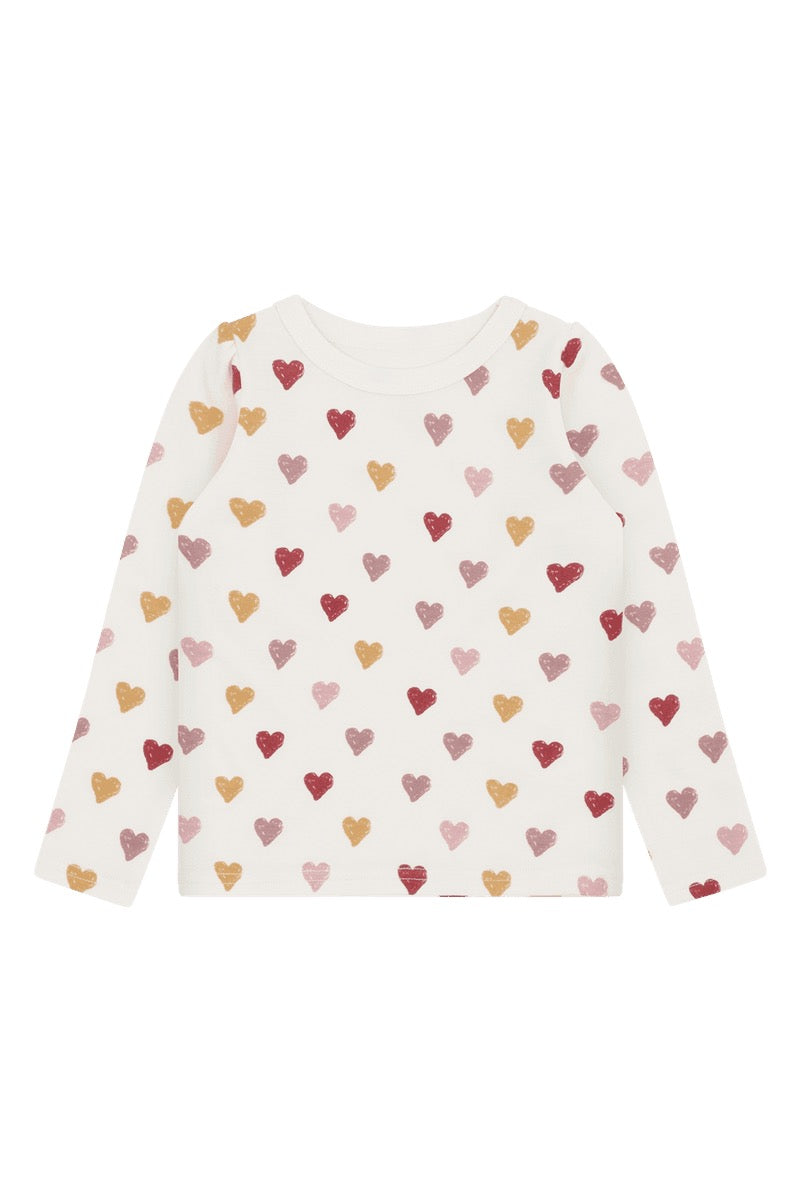Genser Abba Hearts Puff Off White