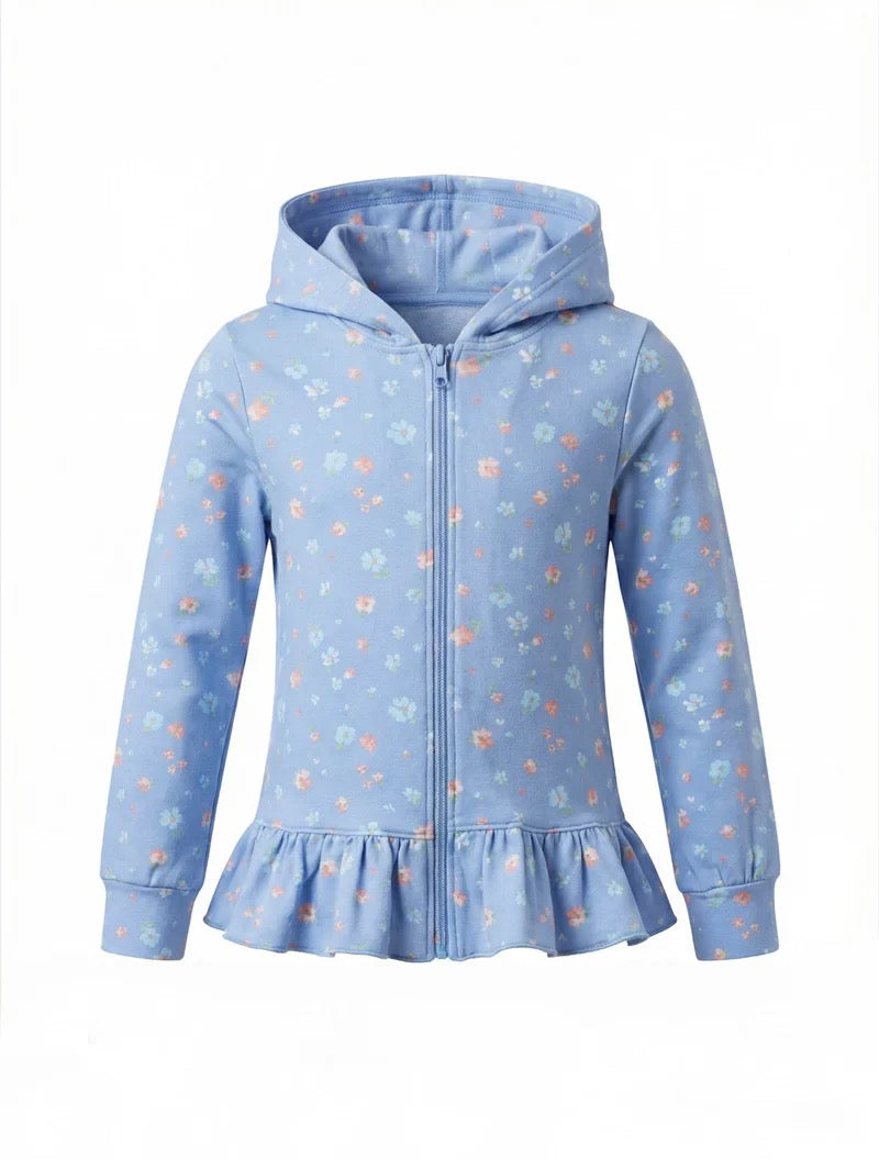 Hettejakke Signe Printet Blue