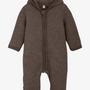 Fleecedress Pram Ears Wool Brown Melange