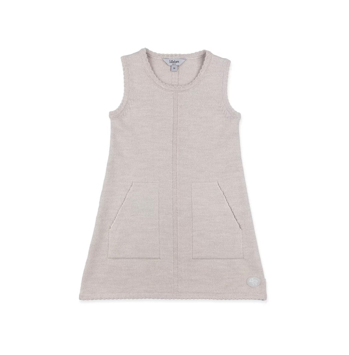 Kjole M/Lomme Lys Beige