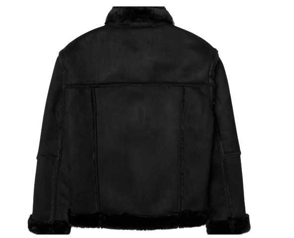Jakke Oda Faux Suede Black