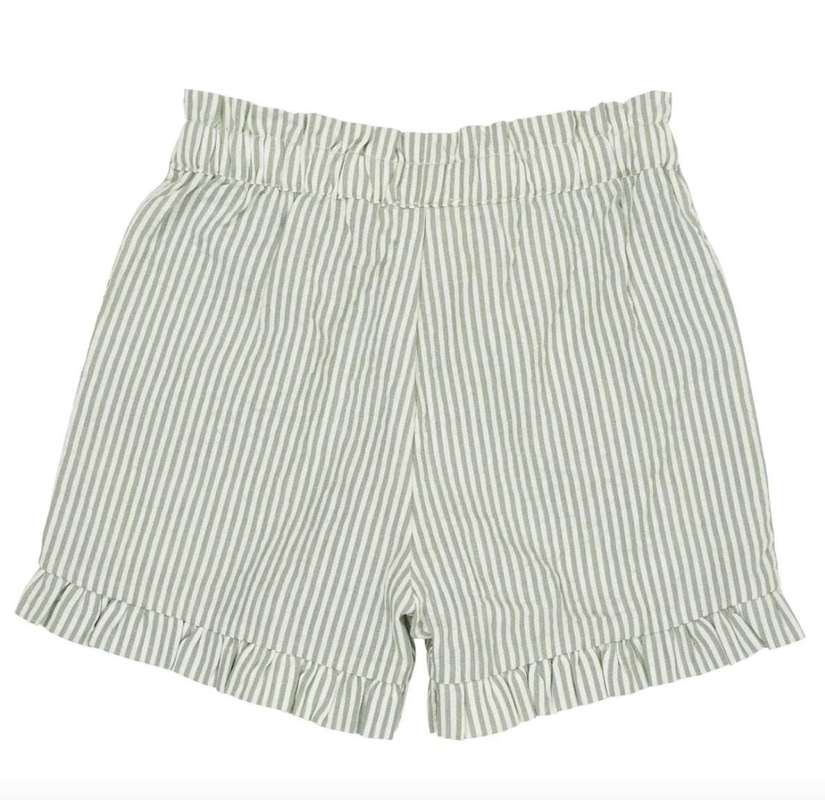Shorts Seersucker Girly Green Cream