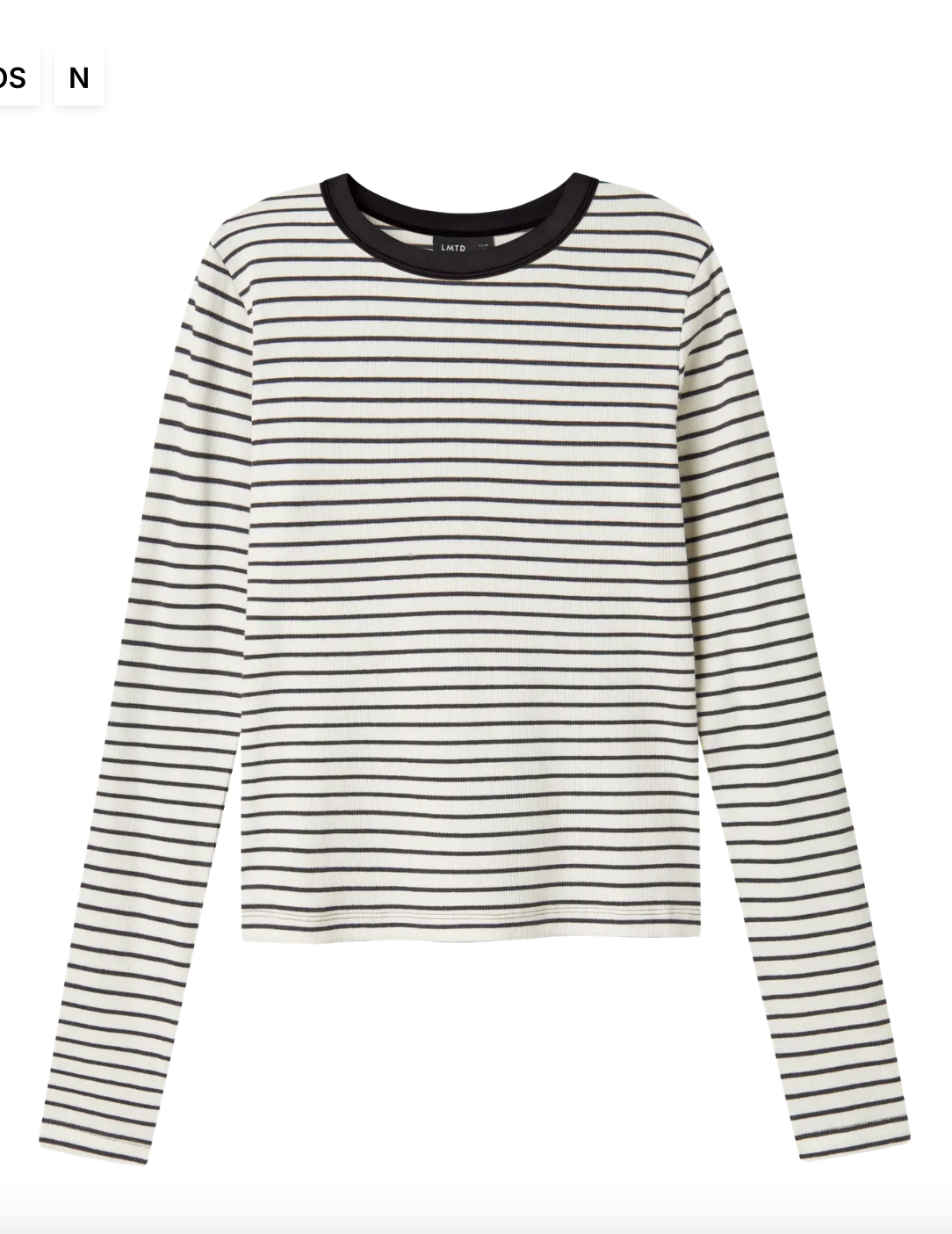 Genser Hinaja Ls Stripe Short Dark Grey Melan/White