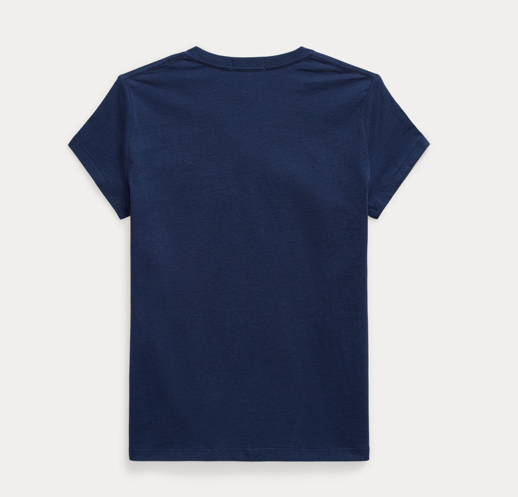 T-Skjorte Jersey V-Neck Navy