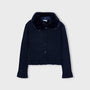 Cardigan Faux Fur Collar Navy