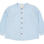 Skjorte Seersucker Placket Sky Blue