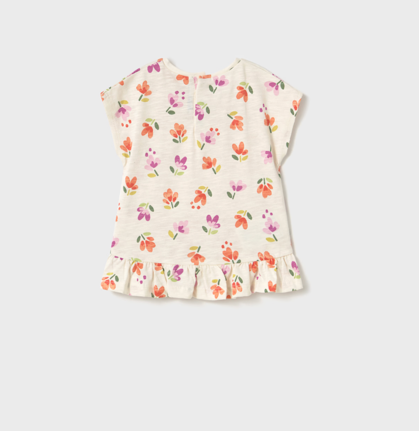 T-skjorte Print Blomster Bone Carrot