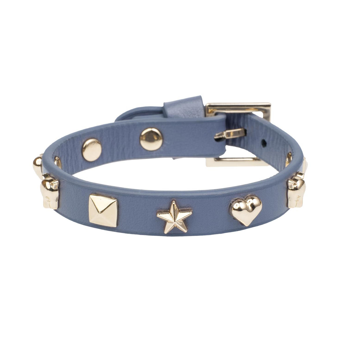 Armbånd Leather Sign Stund Steel Blue