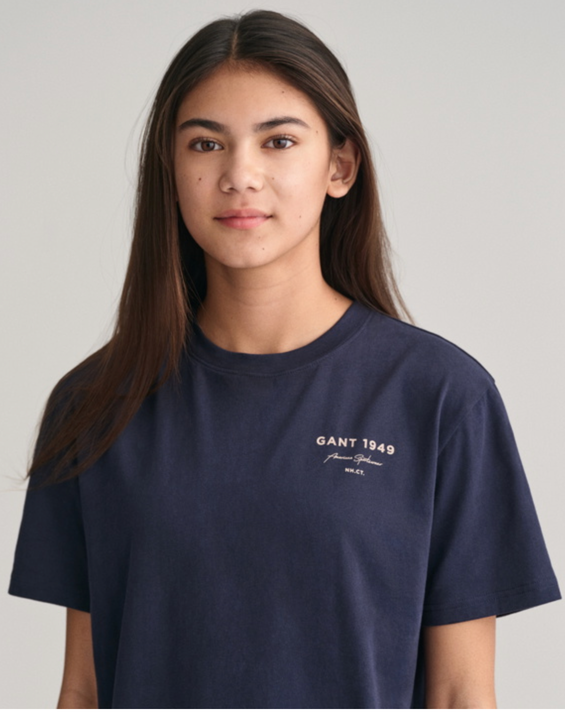 T-Skjorte Graphic Script Relaxed Evening Blue