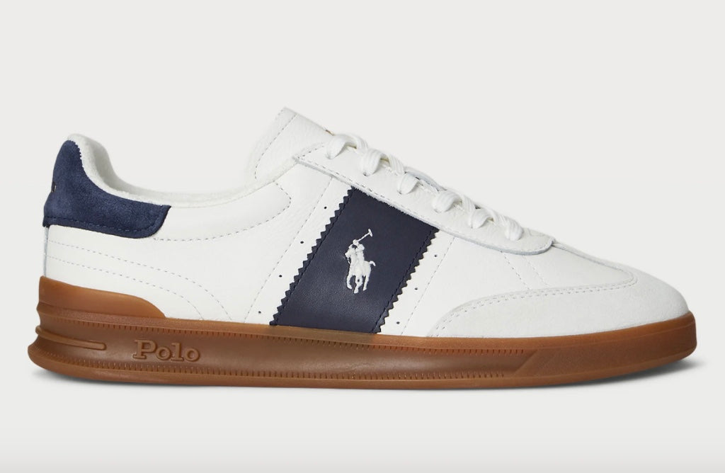 Sko Heritage Area Leather White/Navy