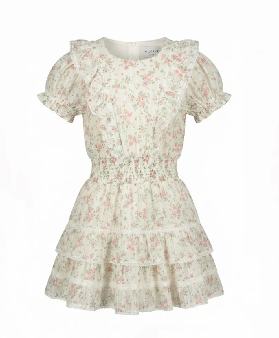 Kjole Ane Printed Off White Print