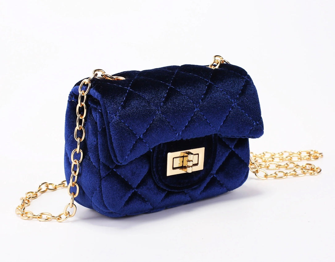 Veske Small Velvet Navy