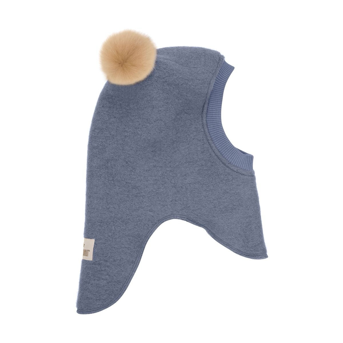 Balaclava Wool Alpaca Pompoms Folkstone Gray