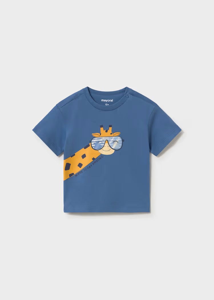 T-skjorte Giraffe Cobalt