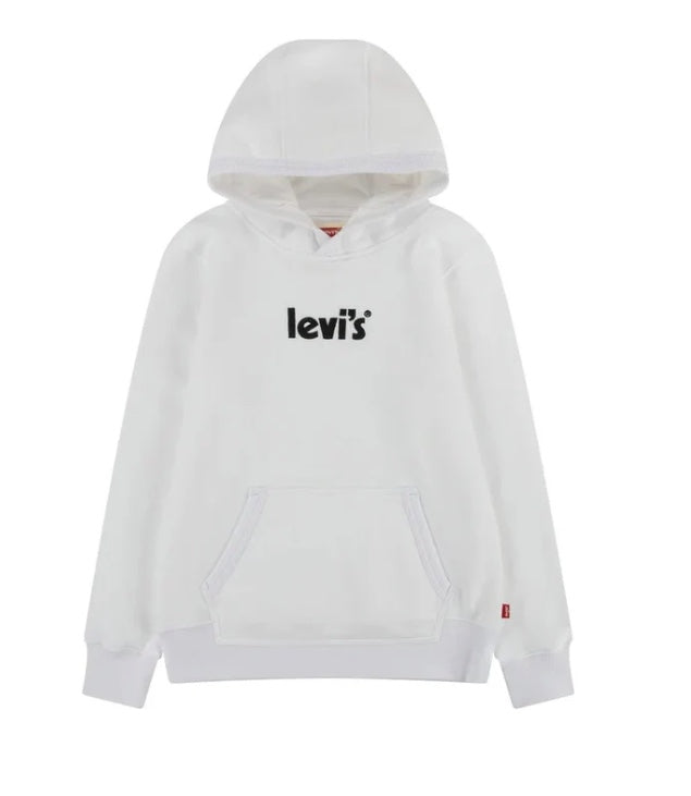 Hettegenser Embroidered Logo White