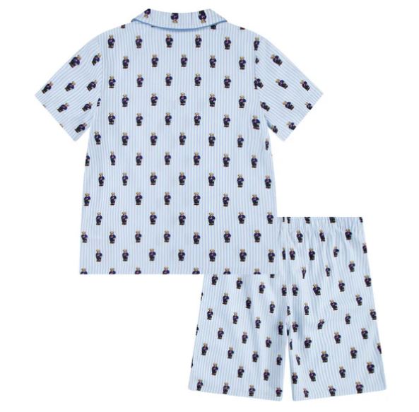 Pysj Kort Erm & Shorts White/Elite Blue