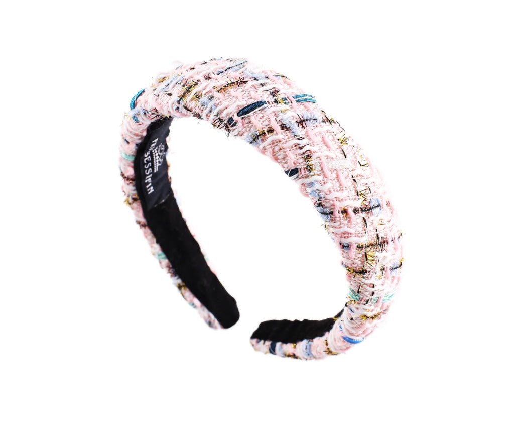 Hårbøyle Helena Tweed Pink