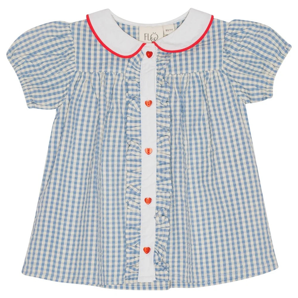 Bluse River Blue/Soft White Gingham